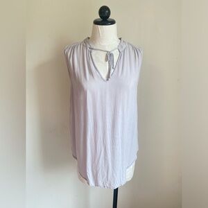 Pale gray Cloth & Stone Anthropology sleeveless blouse Size M